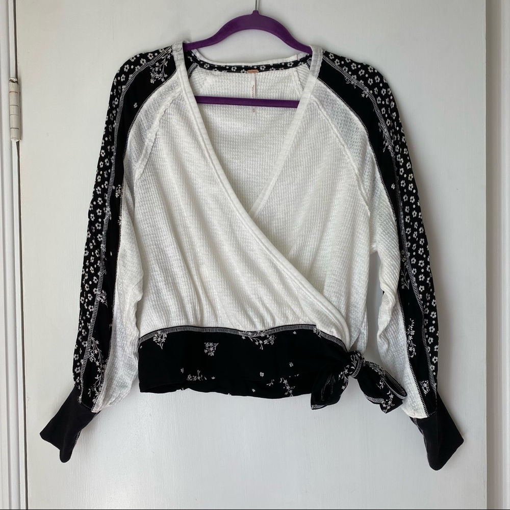 Free People Floral Auxton Thermal Wrap Top - Picture 3 of 6